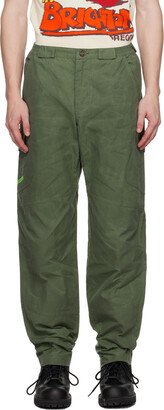 Khaki Waxed Cargo Pants