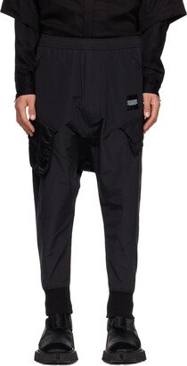 Black Paneled Cargo Pants