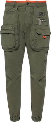 Logo-Printed Tapered Cargo Trousers