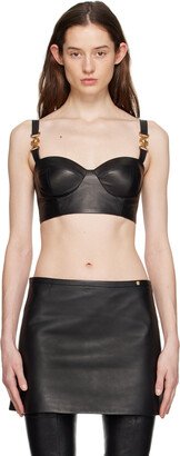 Black Medusa Leather Bra