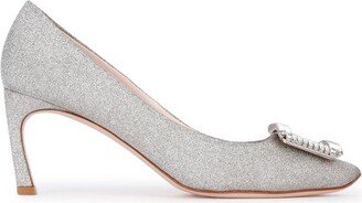 Trompette Buckle Embellished Pumps