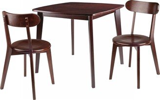 Pauline Dining Table with H-Leg Chairs, Walnut