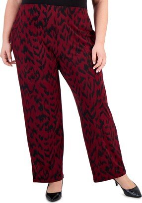 Plus Size Wide-Leg Pull-On Pants, Created for Macy's