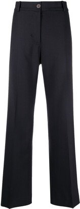 High-Waisted Straight-Leg Trousers-BY