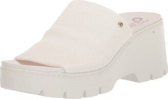 Dr. Scholl's Shoes Dr. Scholl's Womens Check Doubts Slide Sandal White Fabric 9.5 M