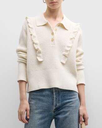 Noelia Collared Ruffle Sweater