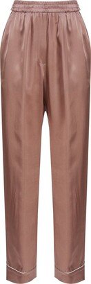 High-Waisted Pajama Pants-AA