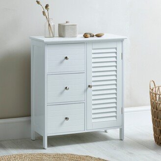 Dunelm Nautical 3 Drawer Cabinet Unit White