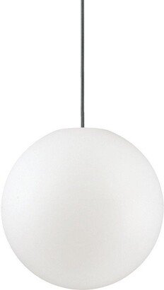 Netlighting Sole 1 Light Small Outdoor Globe Ceiling Pendant Light White IP44 E27