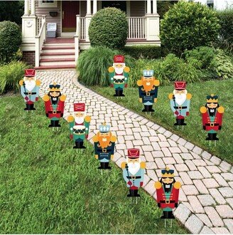 Big Dot of Happiness Christmas Nutcracker - Lawn Decorations - Outdoor Holiday Party Yard Decorations - 10 Piece