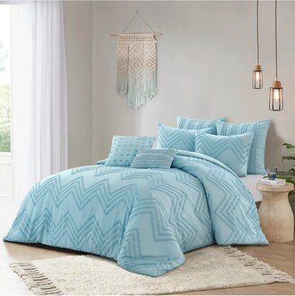 Grace Living Taya Tufted Chevron Duvet Set-AB