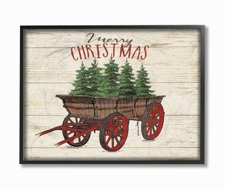 Merry Christmas Tree Wagon Framed Giclee Art, 11
