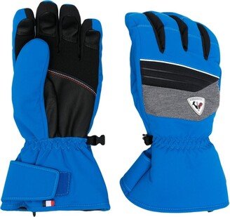 Logo-Patch Colour-Block Gloves