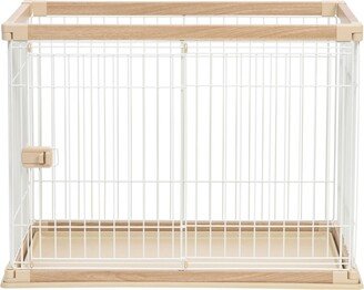 Iris Usa Medium Wire Open Pet Pen, Light Brown/White