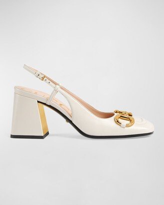 Baby 75mm Horse Bit Slingback Pumps