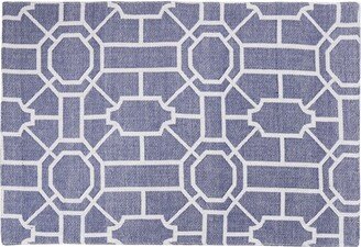 Trellis Navy Cotton Placemat Set of 6