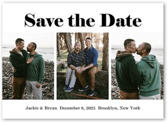 Save The Date Cards: Iconic Type Save The Date, White, 5X7, Standard Smooth Cardstock, Square