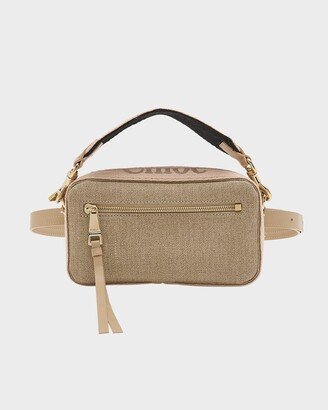 Woody Logo Linen Belt Bag