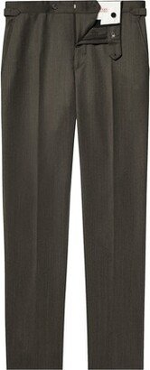 Fursac Flecked wool fitted trousers