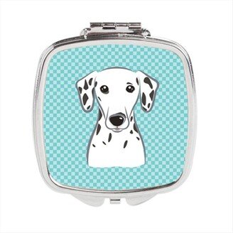 BB1148SCM Checkerboard Blue Dalmatian Compact Mirror, 2.75 x 3 x .3 In.