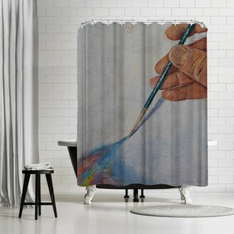 71 x 74 Shower Curtain, Painting by Michael Creese