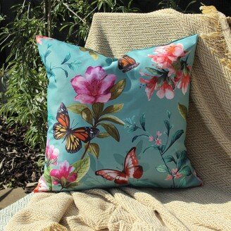 Dunelm Butterflies Outdoor Cushion Blue/Pink/Green