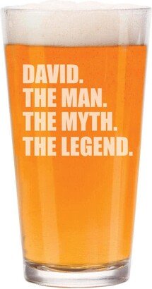 The Man Myth Legend 16 Oz Beer Pint Glass Gift