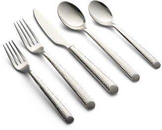 Elsa Mirror Hammered 20-Pc. Flatware Set, Service for 4