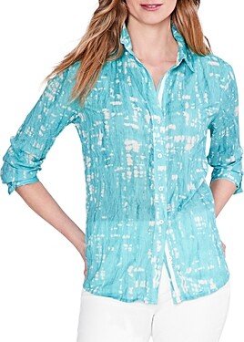 Petites Gleaming Crinkle Shirt