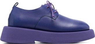 Colour-Block Leather Oxford Shoes