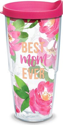 Tervis Best Mom Ever Floral Made in Usa Double Walled Insulated Tumbler Travel Cup Keeps Drinks Cold & Hot, 24oz, Classic
