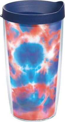 Tervis Americana Tie Dye Made in Usa Double Walled Insulated Tumbler Travel Cup Keeps Drinks Cold & Hot, 16oz, Classic