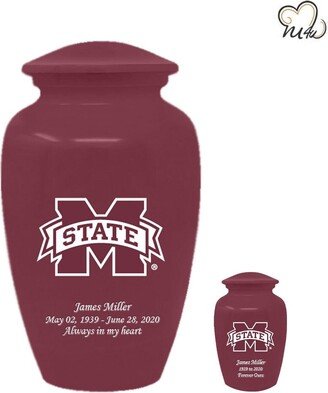 Mississippi State Bulldogs Memorial Cremation Urn-Maroon