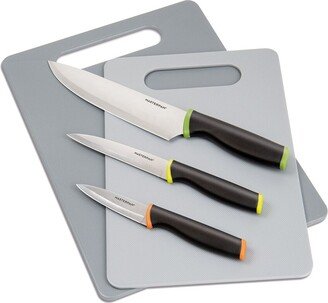 Masterpan 8Pc Knife Set With Covers And Cutting Board