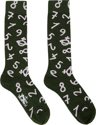 Green Numbers Socks