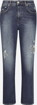 Boyfriend jeans with rips-AA