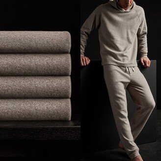 Men's Thermal Knit Lounge Set With Cashmere Blanket