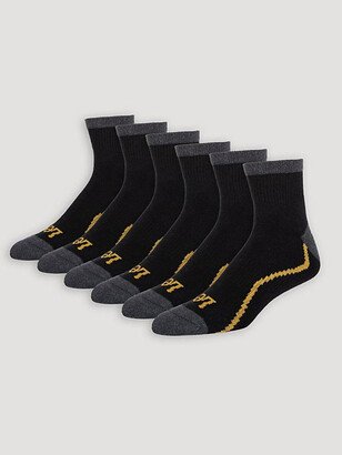 Mens 6-Pack Quarter Length Sock