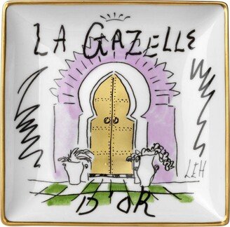 La Gazelle D'or porcelain tray