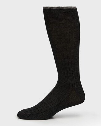 Men's 3-Pack Merino Ribbed Crew Socks