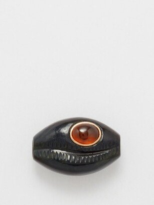 Cowrie Shell, Garnet & 18kt Rose Gold Charm