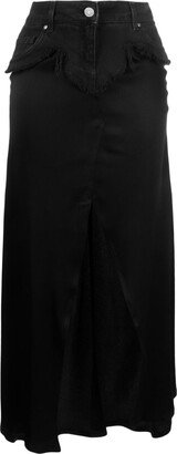 Layered Detail Ankle-Length Skirt