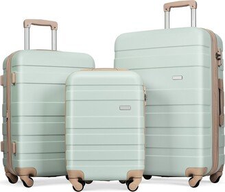 Expandable ABS Hardshell 3pcs Luggage Suitcase sets with TSA Lock