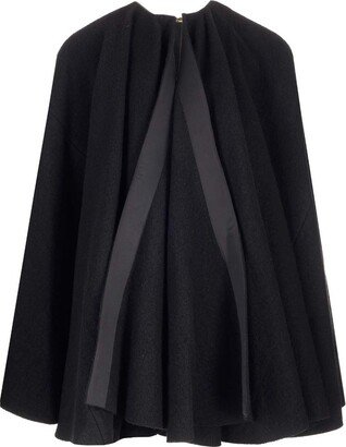 Tied Concealed-Fastened Oversized Cape