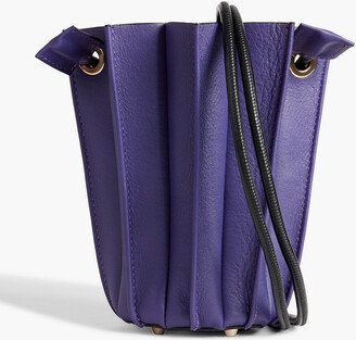 Plissé Mini XS leather bucket bag-AB