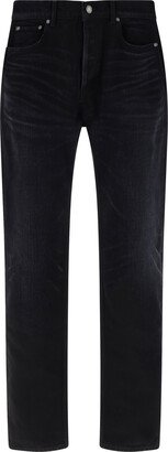 Relaxed Mid Waist Jeans-AA