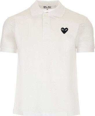 Heart Logo Patch Polo Shirt-AA
