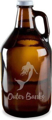 Mermaid Outer Banks Shore Point Beach 64 Ounce Beer Wine Growler