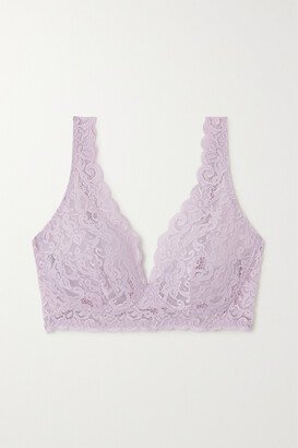 Moments Stretch-lace Soft-cup Bra - Pink