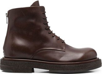 Tonal Lace-Up Boots